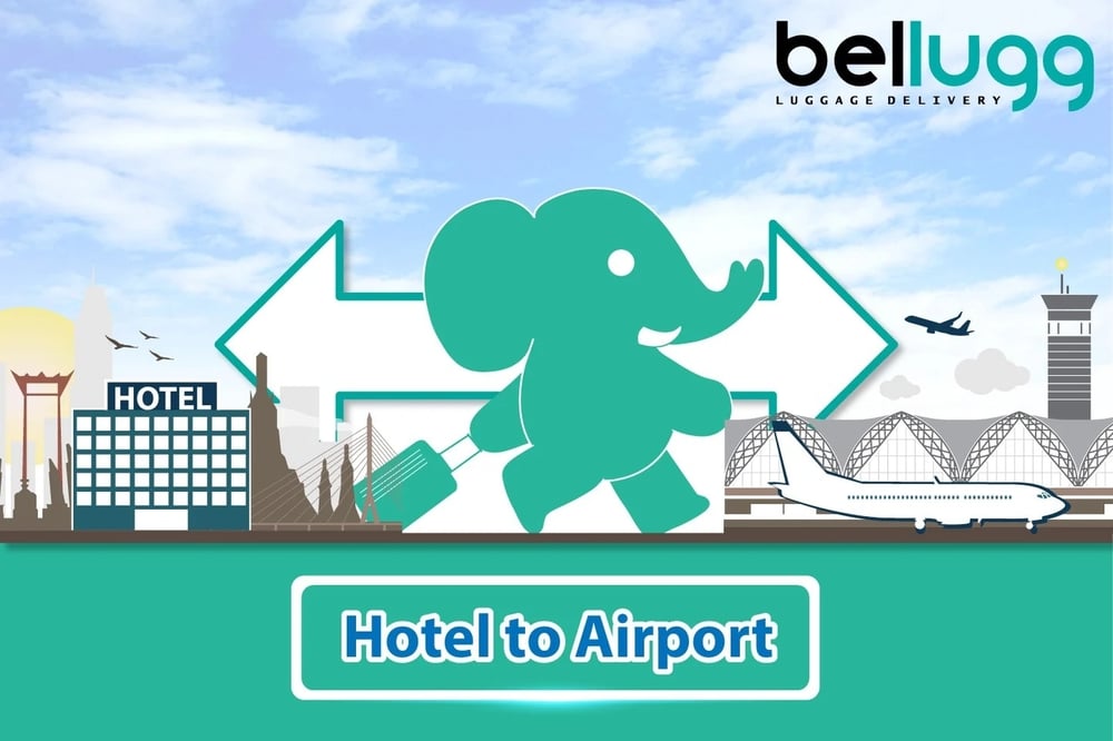 Bellugg Luggage Delivery [Bangkok hotel →Don Mueang Airport (DMK)] attraction in Thailand luggage delivery and storage