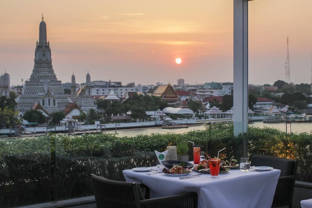 Above Riva Rooftop Bar & Restaurant at Riva Arun Bangkok rooftop bar in Bangkok