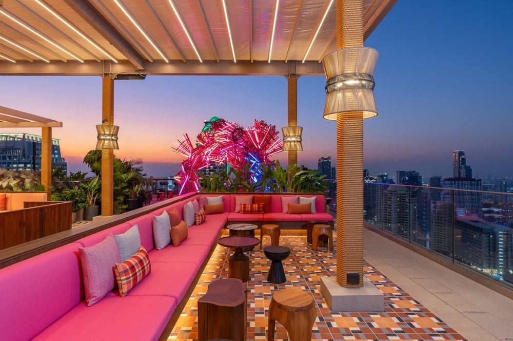 Sato San Rooftop Bar-32nd Floor at Moxy Bangkok Ratchaprasong