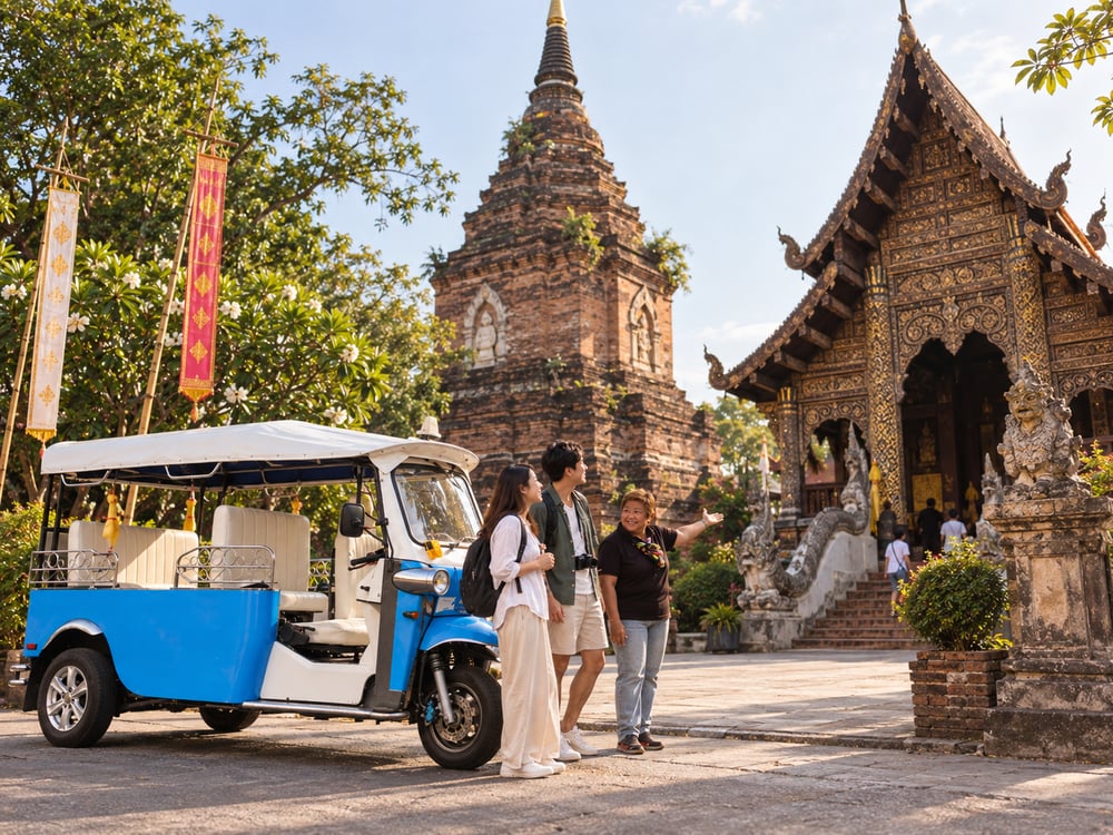 Chiang Mai EV Tuk Tuk Local Experience